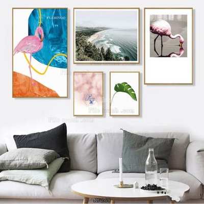 File gốc Tranh bộ nhiều tấm KF268 (in lụa) tranh thuận buồm