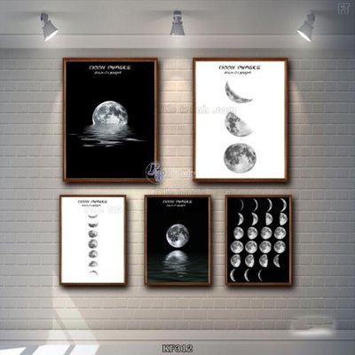 File gốc Tranh bộ nhiều tấm KF312 (in lụa) tranh mã đáo