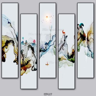 Tải file Tranh bộ nhiều tấm KF417 (gốc) làm tranh trang trí