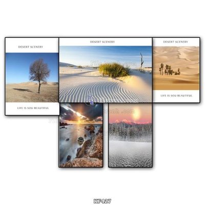 File ảnh Tranh bộ nhiều tấm KF427 (gốc) in PP, decal