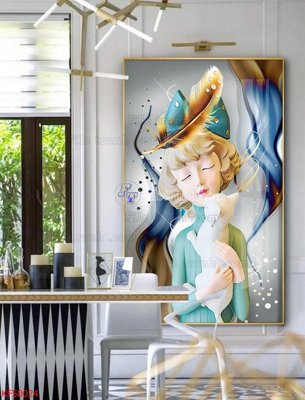 File gốc Tranh decor phủ gương hiện đại KF50024 (phiên bản chuẩn) để in ấn