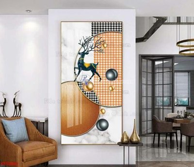 File tranh Tranh decor phủ gương hiện đại KF50041 (gốc) in trên kính