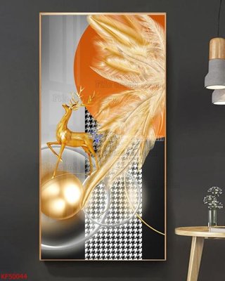 File gốc in mica Tranh decor phủ gương hiện đại KF50044 chất lượng