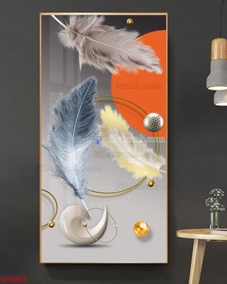 File tranh in trần Tranh decor phủ gương hiện đại KF50055 (ảnh gốc siêu nét)