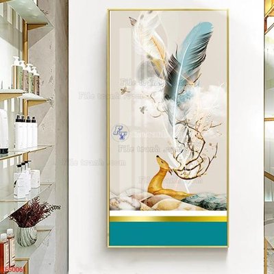File tranh Tranh decor phủ gương hiện đại KF50061 (ảnh gốc) độ nét vượt trội