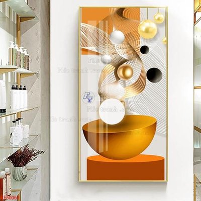 File gốc Tranh decor phủ gương hiện đại KF50069 (cho in ấn) độc quyền