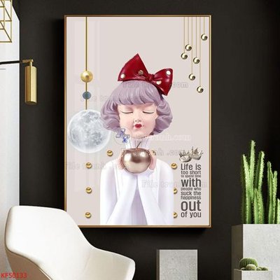 Tải file Tranh decor phủ gương hiện đại KF50133 (gốc) chủ đề hoa sen