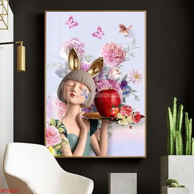 File in ấn Tranh decor phủ gương hiện đại KF50153 (bản gốc) từ file gốc