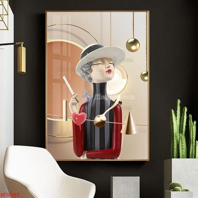 File tranh Tranh decor phủ gương hiện đại KF50167 (bản gốc) trang trí văn phòng
