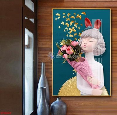 File gốc Tranh decor phủ gương hiện đại KF50244 (in tráng gương) hiện đại