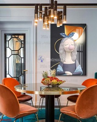 File tranh in tráng gương Tranh decor phủ gương hiện đại KF50253 (siêu nét)