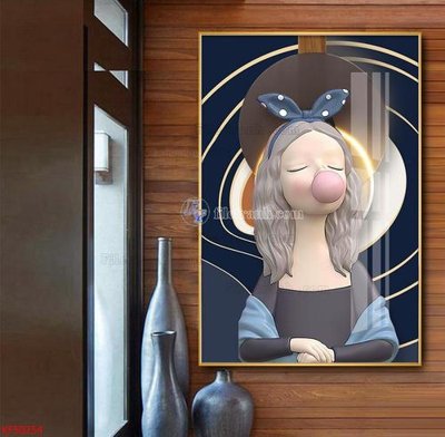 File gốc Tranh decor phủ gương hiện đại KF50254 (chuẩn màu) cho in offset