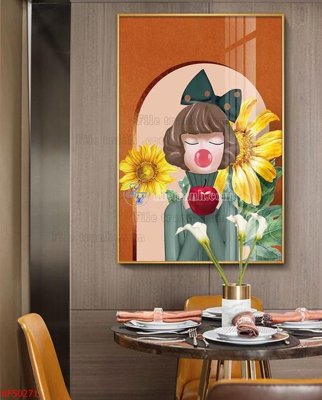 File tranh gốc in trần nhà Tranh decor phủ gương hiện đại KF50271 3D