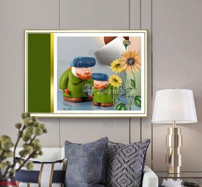 File in lụa Tranh decor phủ gương hiện đại KF50287 (tân cổ điển) Tranh decor phủ gương hiện đại KF50287