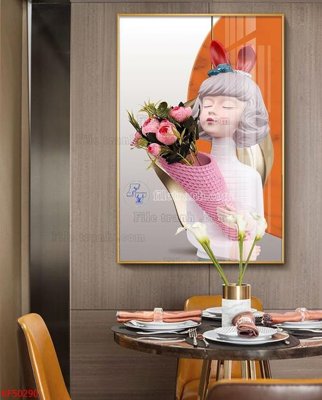 File in trần Tranh decor phủ gương hiện đại KF50290 (bản gốc) mây trời