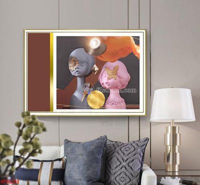 Tải file Tranh decor phủ gương hiện đại KF50293 (PSD) cho in tranh 3D