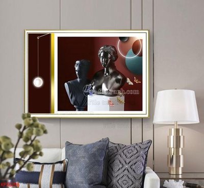File tranh quảng cáo Tranh decor phủ gương hiện đại KF50296 (download file gốc)