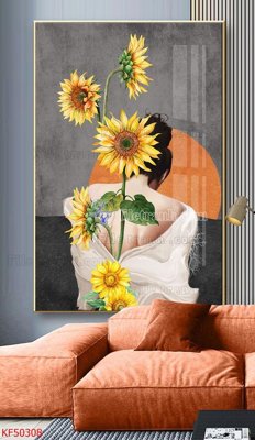 Download file Tranh decor phủ gương hiện đại KF50308 (chất lượng in ấn)