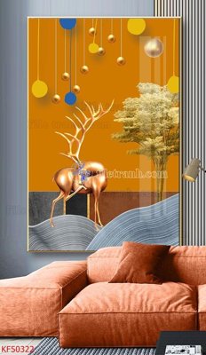 File in trần Tranh decor phủ gương hiện đại KF50322 (bản gốc) trời sao