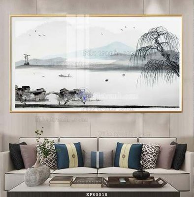 File tranh File tranh hiện đại pha lê gương KF60018 (gốc) in vải canvas
