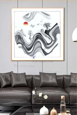 File tranh File tranh hiện đại pha lê gương KF60064 (bản gốc) treo quán cafe