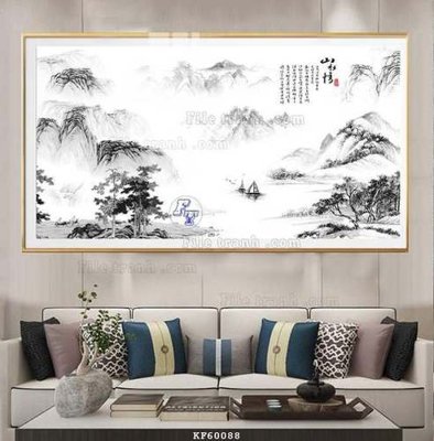 File tranh gốc File tranh hiện đại pha lê gương KF60088 chủ đề hiện đại