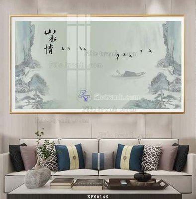 File tranh File tranh hiện đại pha lê gương KF60146 (bản gốc) in lụa 3D