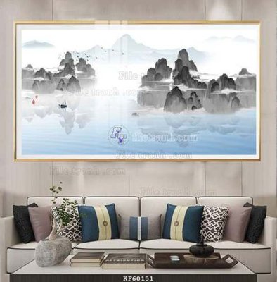 File gốc File tranh hiện đại pha lê gương KF60151 (trang trí) cho phòng khách