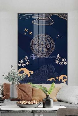 File tranh PSD File tranh hiện đại pha lê gương KF60180 chất lượng cao