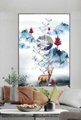 File ảnh File tranh hiện đại pha lê gương KF60192 (gốc) cho trang trí nhà hàng