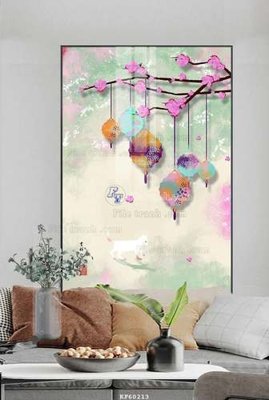 Download file gốc File tranh hiện đại pha lê gương KF60213 (in mica) trong suốt