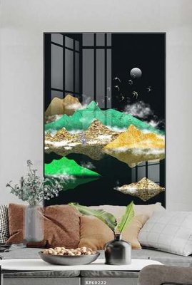 File PSD File tranh hiện đại pha lê gương KF60222 (bản gốc) độ phân giải cao