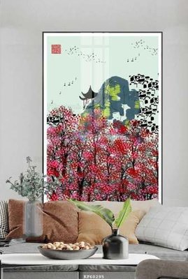 File in ấn File tranh hiện đại pha lê gương KF60295 chuyên nghiệp