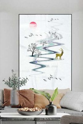 Cung cấp file tranh gốc File tranh hiện đại pha lê gương KF60377 độc quyền