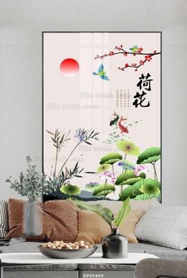 File gốc in mica File tranh hiện đại pha lê gương KF60409 chất lượng