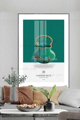 File tranh in trần 3D File tranh hiện đại pha lê gương KF60422 (ảnh gốc)