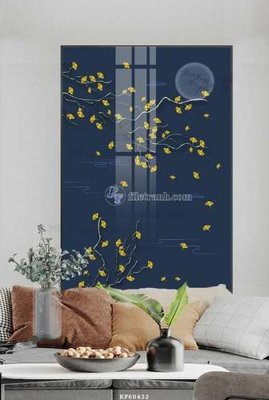 File in trần File tranh hiện đại pha lê gương KF60432 (file gốc) xuyên sáng
