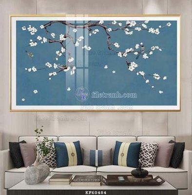 File in trần File tranh hiện đại pha lê gương KF60484 (bản gốc) trời sao