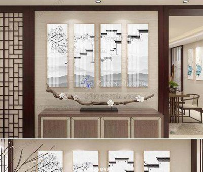 File gốc File tranh hiện đại pha lê gương KF60497 (cho in ấn) độc quyền