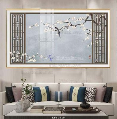 File PSD File tranh hiện đại pha lê gương KF60515 (bản gốc) đã tách nền