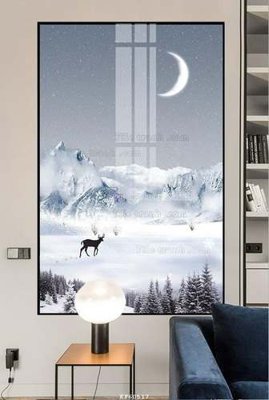 File tranh File tranh hiện đại pha lê gương KF60517 (file gốc) chủ đề phong thủy