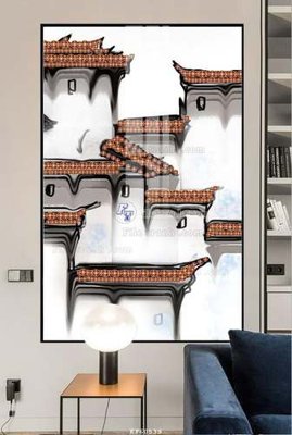 File gốc File tranh hiện đại pha lê gương KF60539 (in lụa) chi tiết cao