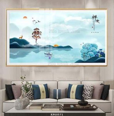 File gốc File tranh hiện đại pha lê gương KF60571 (in ấn) màu sắc trung thực