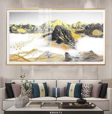 File tranh File tranh hiện đại pha lê gương KF60573 (file gốc) chủ đề phong thủy