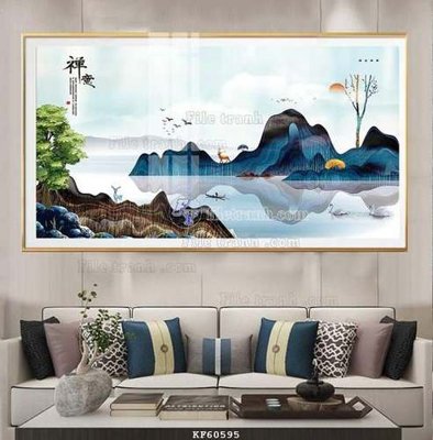 File tranh in tráng gương File tranh hiện đại pha lê gương KF60595 (siêu nét)