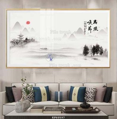 File tranh File tranh hiện đại pha lê gương KF60597 (bản gốc) in lụa 3D