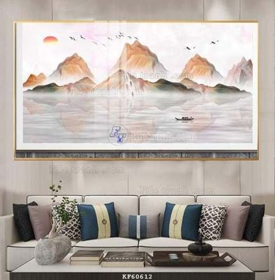 File in trần File tranh hiện đại pha lê gương KF60612 (file gốc) phong thủy