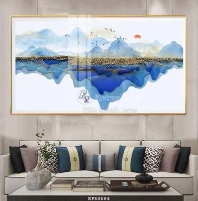 Ảnh gốc File tranh hiện đại pha lê gương KF60684 (siêu chi tiết) để in ấn