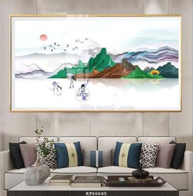 File ảnh gốc File tranh hiện đại pha lê gương KF60685 (chuyên in mica)