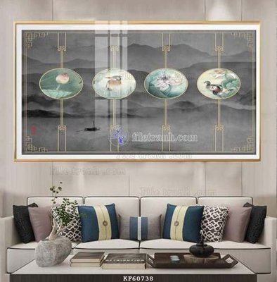 File tranh File tranh hiện đại pha lê gương KF60738 (ảnh gốc) in trần xuyên sáng